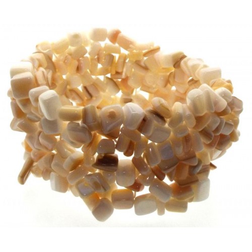 Mother of Pearl Gemstone Cuff Bracelet